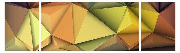 Obraz - Wielokątna abstrakcja 3D (170x50 cm)