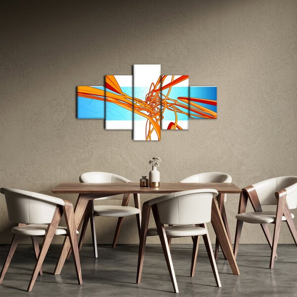 Obraz - Splecione linie, abstrakcja (125x70 cm)