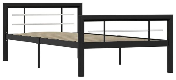 Czarne metalowe łózko w stylu loftowym 90 x 200 cm - Hegrix