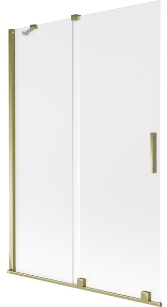 Mexen Velar parawan nawannowy 2-skrzydłowy rozsuwany 120 x 150 cm, szron, złoty - 896-120-000-31-50