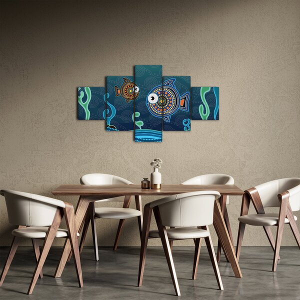 Obraz - Malowane ryby (125x70 cm)