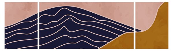 Obraz - Słońce nad górami (170x50 cm)