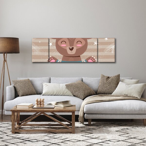 Obraz - Kochający niedźwiadek (170x50 cm)