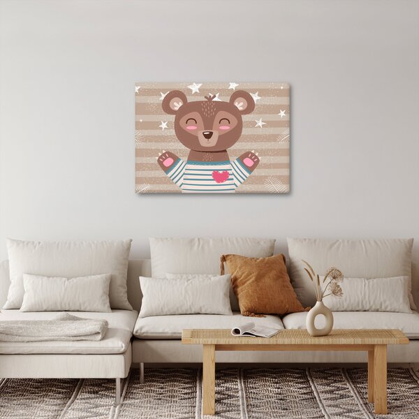 Obraz - Kochający niedźwiadek (70x50 cm)