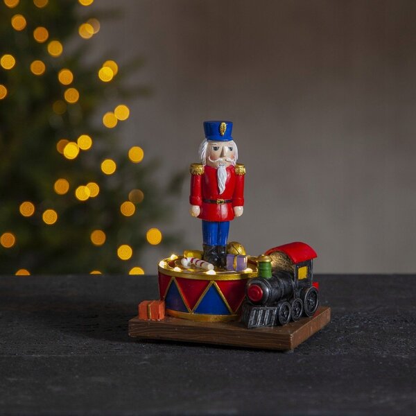 Świąteczna dekoracja świetlna LED Star Trading Nutcracker, wys. 16 cm