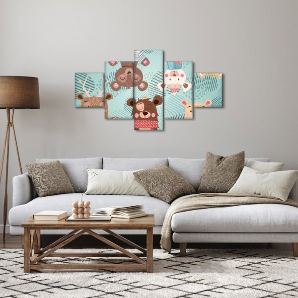 Obraz - Wesołe niedźwiadki (125x70 cm)