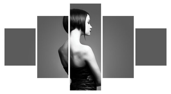 Obraz eleganckiej kobiety (125x70 cm)