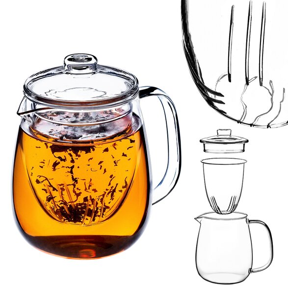 Dzbanek na herbatę Lyss z zaparzaczem 600ml