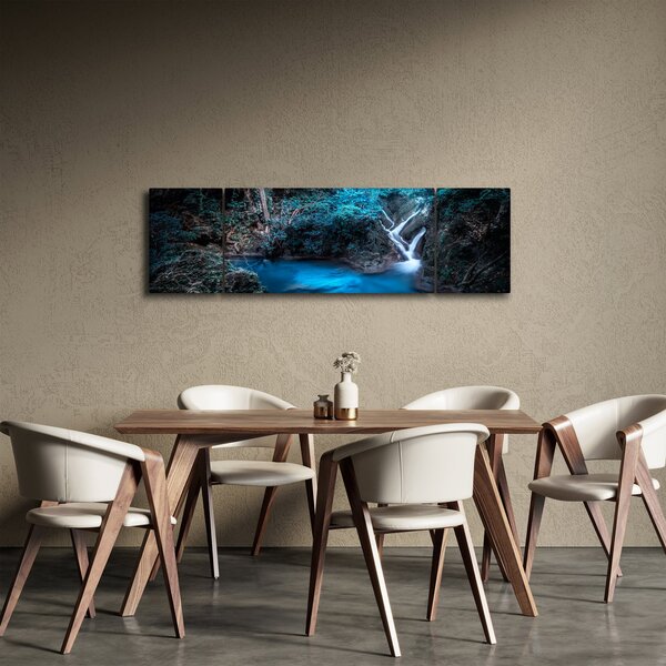 Obraz - Magiczna noc w tropikalnym lesie (170x50 cm)