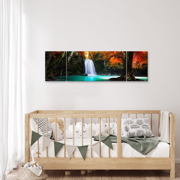 Obraz - Szmaragdowa Laguna (170x50 cm)
