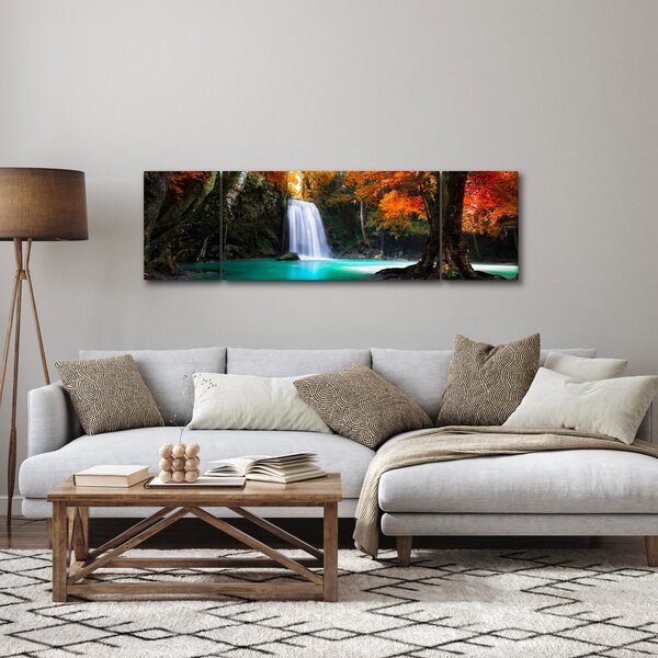 Obraz - Szmaragdowa Laguna (170x50 cm)