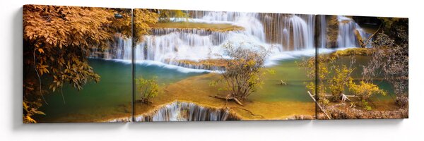 Obraz - Wodospady Huay Mae Khamin, Tajlandia (170x50 cm)
