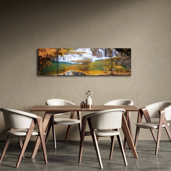 Obraz - Wodospady Huay Mae Khamin, Tajlandia (170x50 cm)