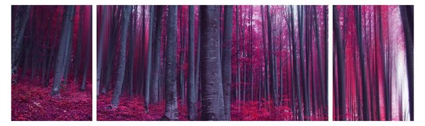 Obraz różowego lasu (170x50 cm)