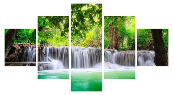 Obraz wodospadu w Kanchanaburi, Tajlandia (125x70 cm)