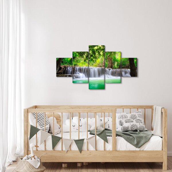 Obraz wodospadu w Kanchanaburi, Tajlandia (125x70 cm)