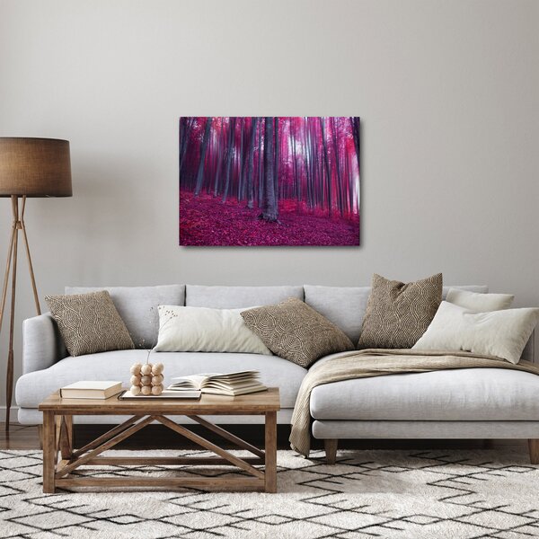 Obraz różowego lasu (70x50 cm)