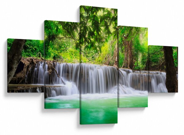 Obraz wodospadu w Kanchanaburi, Tajlandia (125x70 cm)