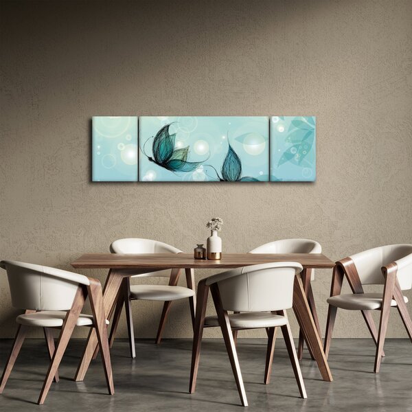 Obraz - Niebieskie motyle (170x50 cm)