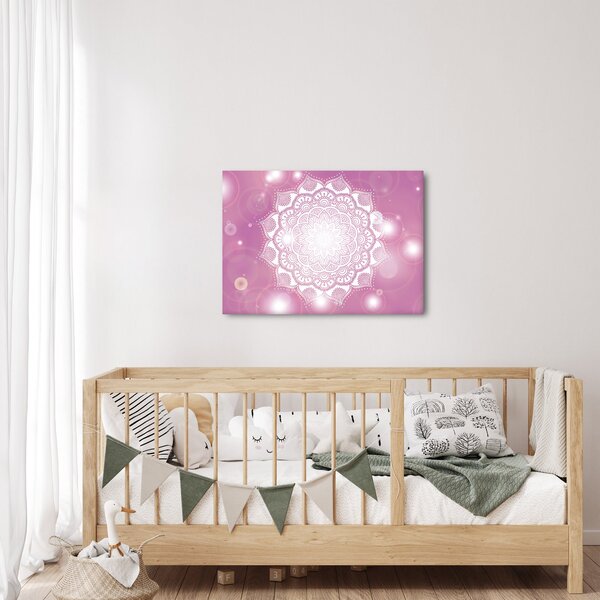 Obraz mandali na różowym tle (70x50 cm)