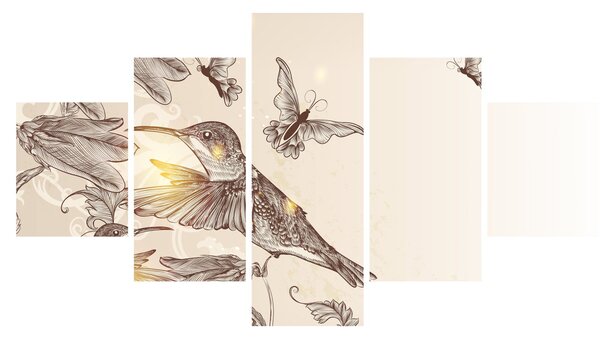 Obraz - Kolibry (125x70 cm)