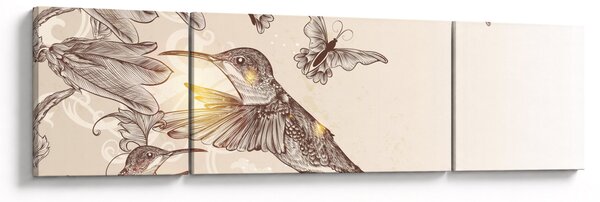 Obraz - Kolibry (170x50 cm)