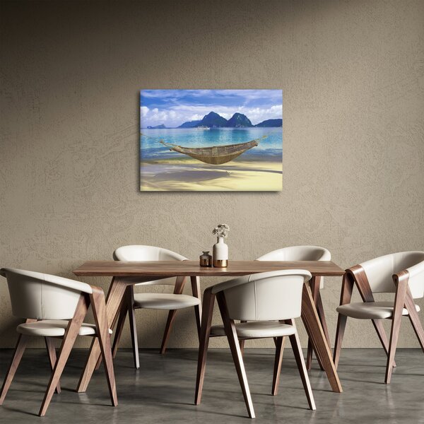 Obraz - Obraz hamaka na plaży 2 (70x50 cm)