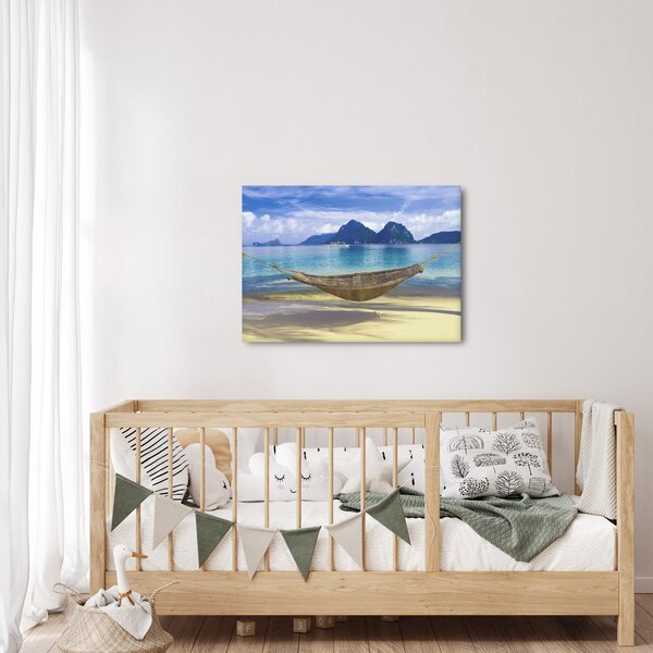 Obraz - Obraz hamaka na plaży 2 (70x50 cm)