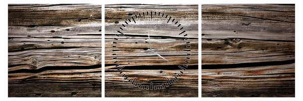 Obraz - drewno sezonowe (z zegarem) (90x30 cm)