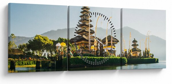 Obraz góry Batur (z zegarem) (90x30 cm)