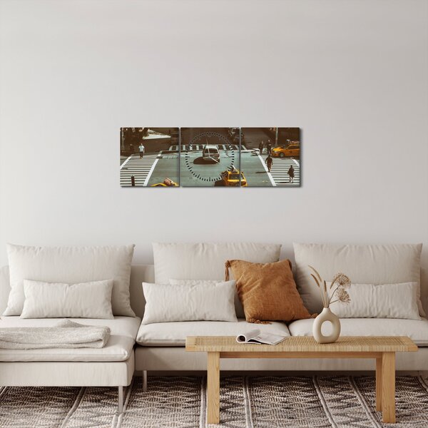 Obraz - New York (z zegarem) (90x30 cm)