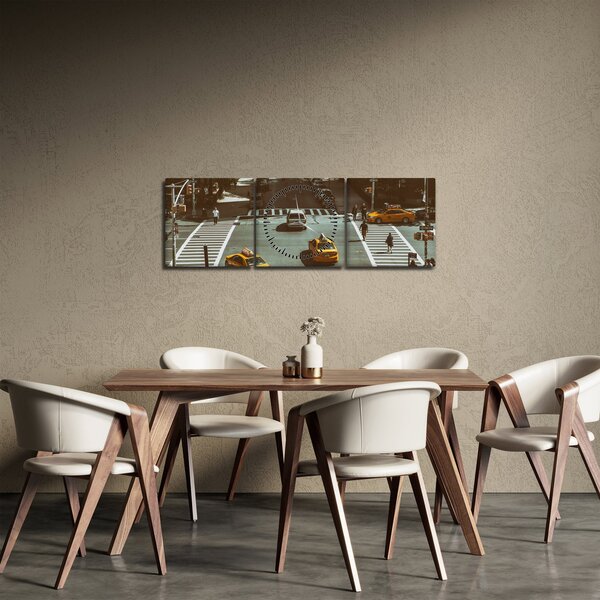 Obraz - New York (z zegarem) (90x30 cm)