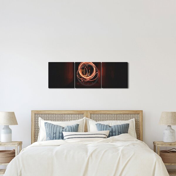 Obraz - linie w tunelu (z zegarem) (90x30 cm)