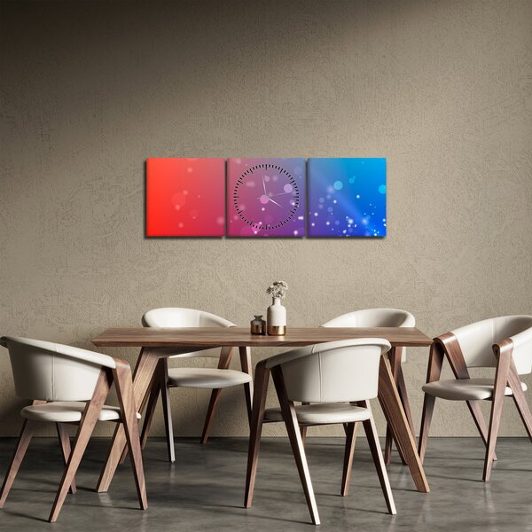Nowoczesne malarstwo abstrakcyjne (z zegarem) (90x30 cm)