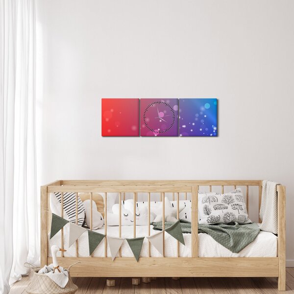 Nowoczesne malarstwo abstrakcyjne (z zegarem) (90x30 cm)