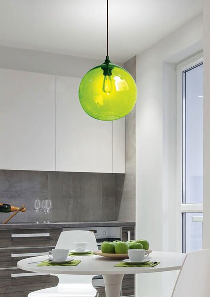 Lampa nad stół z okrągłym zielonym kloszem - 2X Z45 G5-N28