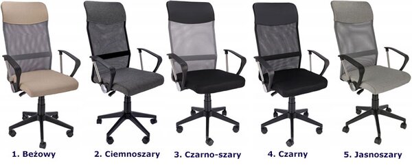 Szary fotel obrotowy biurowy D1-E31