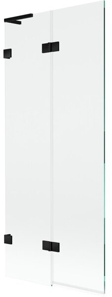 Mexen Lunar L parawan nawannowy 2-skrzydłowy lewy 80 x 150 cm, transparent, czarny - 897L-080-100-70-00-L