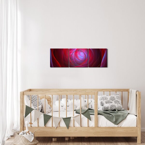 Abstrakcyjny obraz oczu (z zegarem) (90x30 cm)