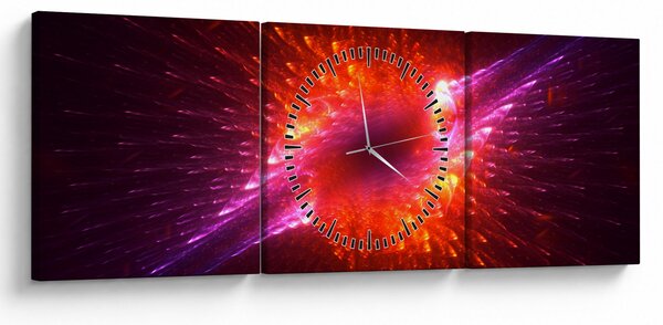 Obraz współczesnej ciernistej abstrakcji (z zegarem) (90x30 cm)