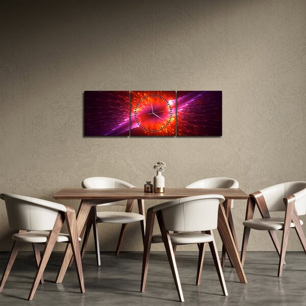 Obraz współczesnej ciernistej abstrakcji (z zegarem) (90x30 cm)