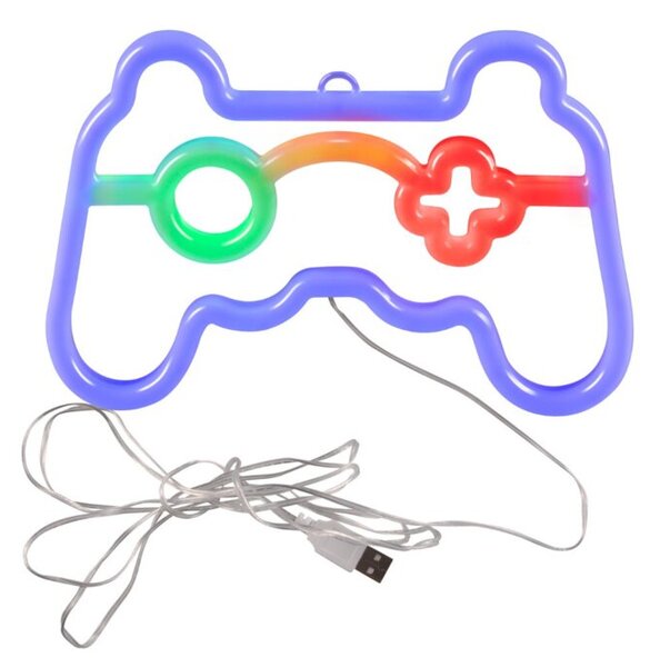 Kinkiet dla dzieci neonowy gamepad LED 3W USB-A bateria 3xAA Neon Polux