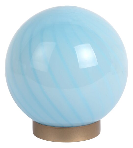 Jasnoniebieska lampa stołowa ze szklanym kloszem (wysokość 17 cm) Summer Globe – Leitmotiv