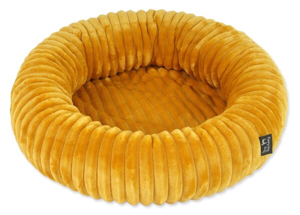Musztardowe legowisko dla psów ø 50 cm Dog Fantasy Stripe – Plaček Pet Products
