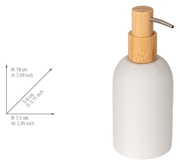 Biały dozownik do mydła z żywicy polimerowej 250 ml Altavalle – Wenko