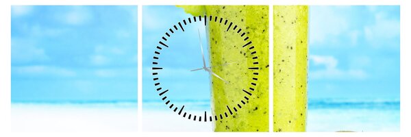 Zdjęcie - smoothie z kiwi (z zegarem) (90x30 cm)