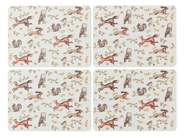 Korkowe maty stołowe zestaw 4 szt. 21x29 cm Forest Fable – Cooksmart ®