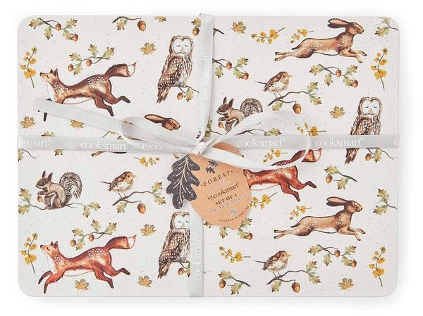 Korkowe maty stołowe zestaw 4 szt. 21x29 cm Forest Fable – Cooksmart ®