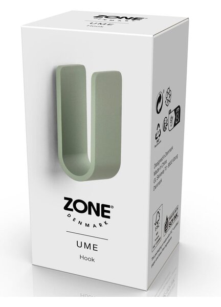 Szarozielony metalowy haczyk ścienny Ume – Zone