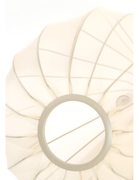 Beżowa lampa wisząca z tekstylnym kloszem ø 50 cm Itela – Light & Living